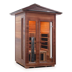 Enlighten Diamond 2 Peak Outdoor Infrared/Traditional Sauna - H-17376 - The Home Selection