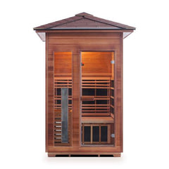 Enlighten Diamond 2 Peak Outdoor Infrared/Traditional Sauna - H-17376 - The Home Selection