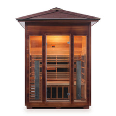 Enlighten Diamond 3 Peak Outdoor Infrared/Traditional Sauna - H-17377 - The Home Selection