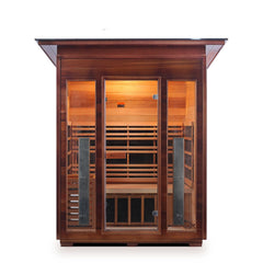 Enlighten DIAMOND 3 Slope Outdoor Infrared/Traditional Sauna - H-37377 - The Home Selection
