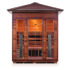 Enlighten Diamond 4 Peak Outdoor Infrared/Traditional Sauna - H-17378 - The Home Selection