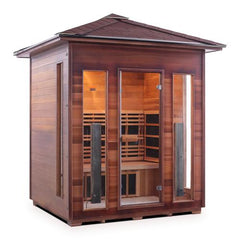 Enlighten Diamond 4 Peak Outdoor Infrared/Traditional Sauna - H-17378 - The Home Selection