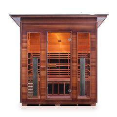 Enlighten DIAMOND 4 Slope Outdoor Infrared/Traditional Sauna - H-37378 - The Home Selection