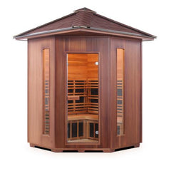 Enlighten DIAMOND 4C Peak Outdoor Infrared/Traditional Sauna - H-17379 - The Home Selection