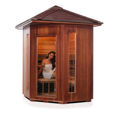 Enlighten DIAMOND 4C Peak Outdoor Infrared/Traditional Sauna - H-17379 - The Home Selection