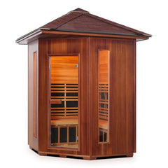 Enlighten DIAMOND 4C Peak Outdoor Infrared/Traditional Sauna - H-17379 - The Home Selection