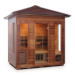 Enlighten DIAMOND 5 Peak Outdoor Infrared/Traditional Sauna - H-19378 - The Home Selection