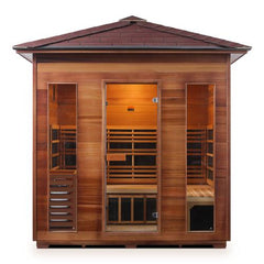 Enlighten DIAMOND 5 Peak Outdoor Infrared/Traditional Sauna - H-19378 - The Home Selection