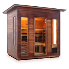 Enlighten DIAMOND 5 Slope Outdoor Infrared/Traditional Sauna - H-39378 - The Home Selection