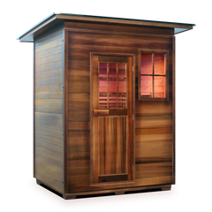 Enlighten MoonLight 3 Slope Outdoor Dry Traditional Sauna - T-36377 - The Home Selection
