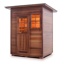 Enlighten MoonLight 3 Slope Outdoor Dry Traditional Sauna - T-36377 - The Home Selection