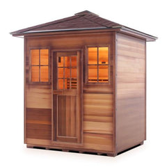 Enlighten MoonLight 4 Peak Outdoor Dry Traditional Sauna - T-16378 - The Home Selection