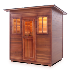 Enlighten MoonLight 5 Slope Outdoor Dry Traditional Sauna - T-36380 - The Home Selection