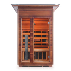 Enlighten Rustic 2 Slope Outdoor Full Spectrum Infrared Sauna - 37376 - The Home Selection