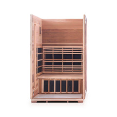 Enlighten Rustic 2 Slope Outdoor Full Spectrum Infrared Sauna - 37376 - The Home Selection