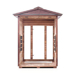 Enlighten Rustic 3 Peak Outdoor Full Spectrum Infrared Sauna - 17377 - The Home Selection