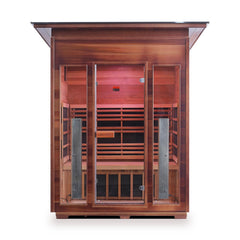 Enlighten Rustic 3 Slope Outdoor Full Spectrum Infrared Sauna - 37377 - The Home Selection