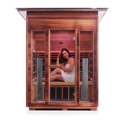 Enlighten Rustic 3 Slope Outdoor Full Spectrum Infrared Sauna - 37377 - The Home Selection