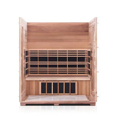 Enlighten Rustic 4 Peak Outdoor Infrared Sauna - 17378 - The Home Selection