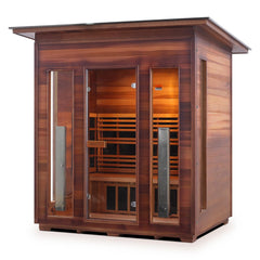 Enlighten Rustic 4 Slope Outdoor Infrared Sauna - 37378 - The Home Selection