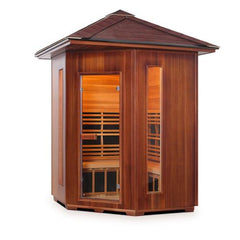 Enlighten RUSTIC 4C Peak Outdoor Full Spectrum Infrared Sauna - 17379 - The Home Selection