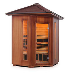 Enlighten RUSTIC 4C Peak Outdoor Full Spectrum Infrared Sauna - 17379 - The Home Selection