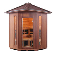 Enlighten RUSTIC 4C Peak Outdoor Full Spectrum Infrared Sauna - 17379 - The Home Selection