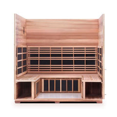 Enlighten Rustic 5 Peak Full Spectrum Outdoor Infrared Sauna - 19378 - The Home Selection
