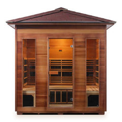 Enlighten Rustic 5 Peak Full Spectrum Outdoor Infrared Sauna - 19378 - The Home Selection