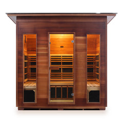 Enlighten Rustic 5 Slope Full Spectrum Outdoor Infrared Sauna -39378 - The Home Selection