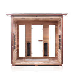 Enlighten Rustic 5 Slope Full Spectrum Outdoor Infrared Sauna -39378 - The Home Selection