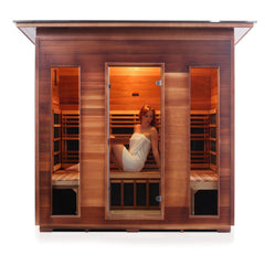 Enlighten Rustic 5 Slope Full Spectrum Outdoor Infrared Sauna -39378 - The Home Selection
