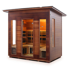 Enlighten Rustic 5 Slope Full Spectrum Outdoor Infrared Sauna -39378 - The Home Selection