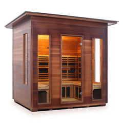 Enlighten Rustic 5 Slope Full Spectrum Outdoor Infrared Sauna -39378 - The Home Selection