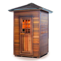 Enlighten Sapphire 2 Peak Outdoor Infrared/Traditional Sauna - H-16376 - The Home Selection