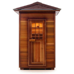 Enlighten Sapphire 2 Peak Outdoor Infrared/Traditional Sauna - H-16376 - The Home Selection