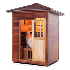 Enlighten Sapphire 3 Peak Outdoor Infrared/Traditional Sauna - Sapphire 3 Peak - The Home Selection