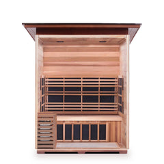 Enlighten SAPPHIRE 3 Slope Outdoor Infrared/Traditional Sauna - H-36377 - The Home Selection