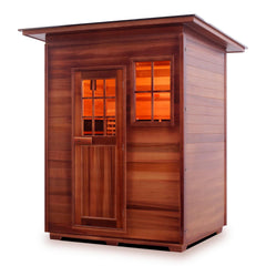 Enlighten SAPPHIRE 3 Slope Outdoor Infrared/Traditional Sauna - H-36377 - The Home Selection