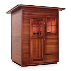 Enlighten SAPPHIRE 3 Slope Outdoor Infrared/Traditional Sauna - H-36377 - The Home Selection