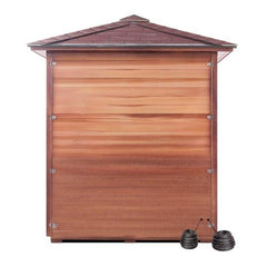 Enlighten Sapphire 4 Peak Outdoor Infrared/Traditional Sauna - H-16378 - The Home Selection