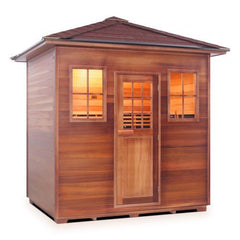 Enlighten SAPPHIRE 5 Peak Outdoor Infrared/Traditional Sauna - H-16380 - The Home Selection