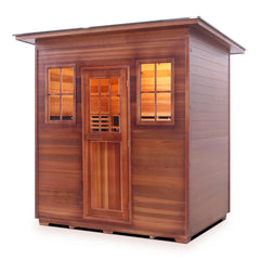 Enlighten SAPPHIRE 5 Slope Outdoor Infrared/Traditional Sauna - H-36380 - The Home Selection