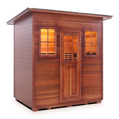 Enlighten SAPPHIRE 5 Slope Outdoor Infrared/Traditional Sauna - H-36380 - The Home Selection
