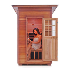 Enlighten Sierra 2 Slope Outdoor Full Spectrum Infrared Sauna - 36376 - The Home Selection