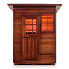Enlighten Sierra - 3 Slope Outdoor Full Spectrum Infrared Sauna - 36377 - The Home Selection