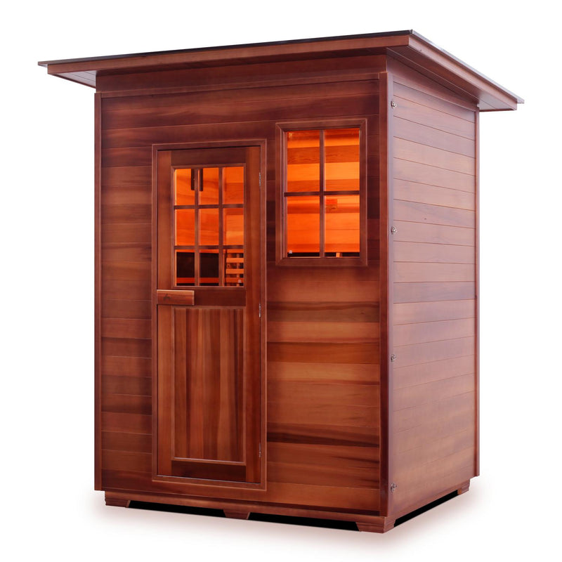 Enlighten Sierra - 3 Slope Outdoor Full Spectrum Infrared Sauna - 36377 - The Home Selection