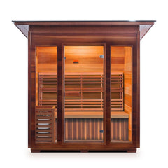 Enlighten SunRise 4 Slope Outdoor Dry Traditional Sauna - T-37378 - The Home Selection
