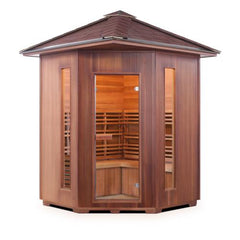 Enlighten SunRise 4C Peak Outdoor Dry Traditional Sauna - T-17379 - The Home Selection