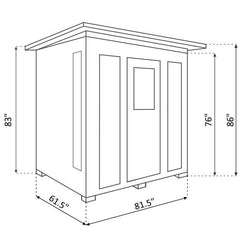 Enlighten SunRise 5 Slope Outdoor Dry Traditional Sauna - T-39378 - The Home Selection